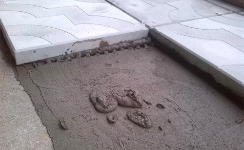 Брусчатка на бетон при помощи клея
